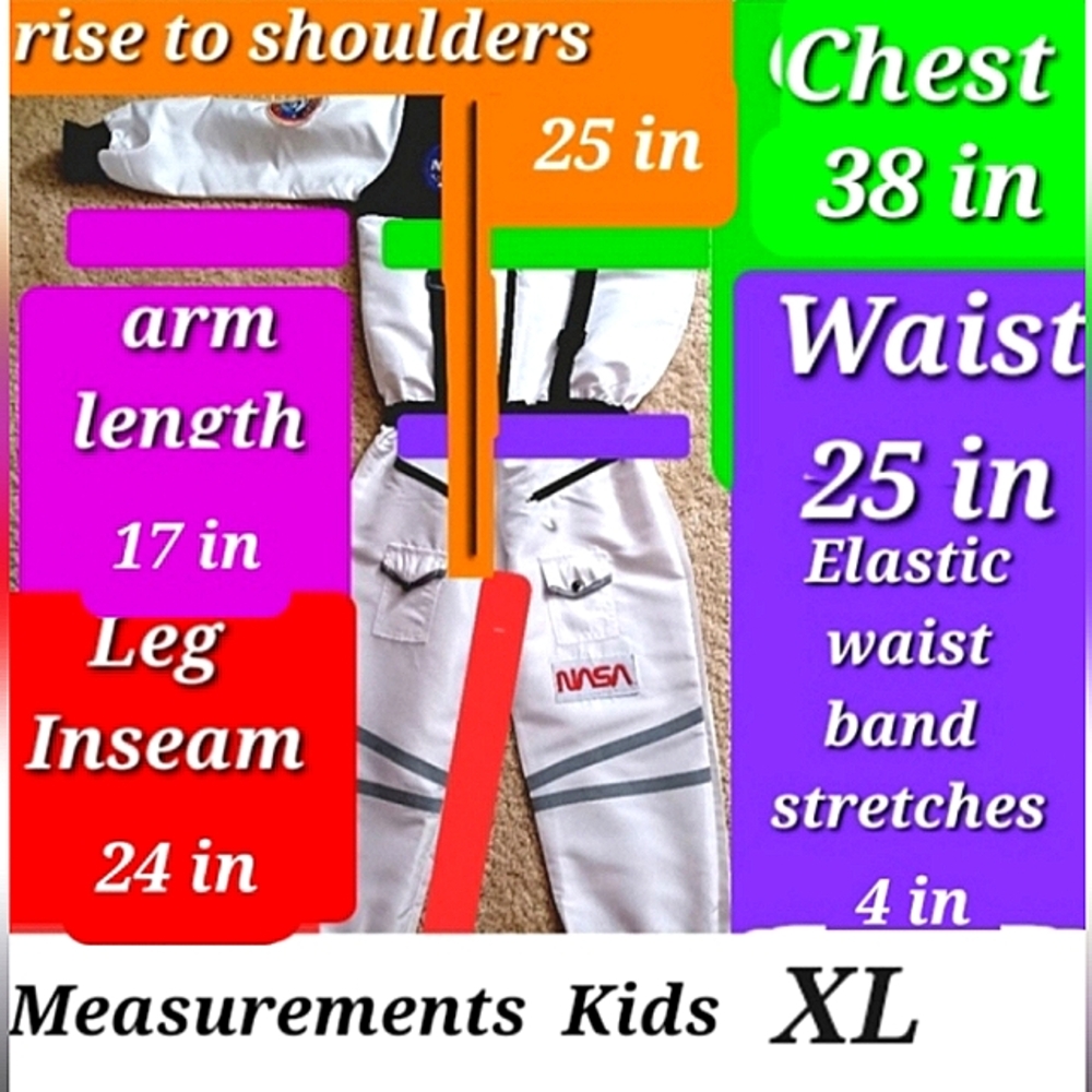 LAST 1 Astronaut Costume Kids XL White Suit - Picture 8 of 8